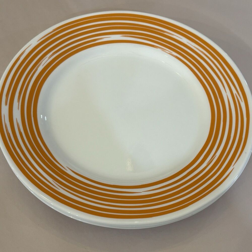 Corelle Strokes Of Color 4 Dinner Plates + 4 Luncheons Tangerine Discontinued - Picture 4 of 12